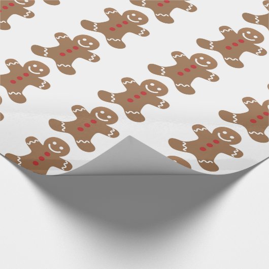 Gingerbread Man Christmas Holiday Wrap Geschenkpapier (Ecke)