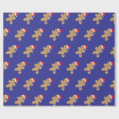 Gingerbread Man Christmas Pattern Geschenkpapier (Flach)