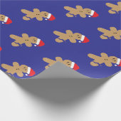 Gingerbread Man Christmas Pattern Geschenkpapier (Ecke)