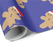 Gingerbread Man Christmas Pattern Geschenkpapier (Rolleneckpunkt)