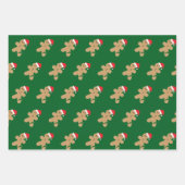 Gingerbread Man Christmas Pattern Geschenkpapier Set (Vorderseite 2)