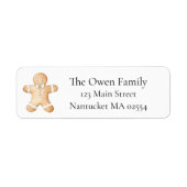 Gingerbread Man Christmas Rücksendeadresse (Vorne)