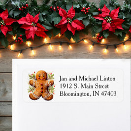 Gingerbread Man Christmas Rücksendeadresse