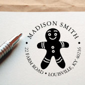Gingerbread Man Christmas Rücksendeadresse Permastempel