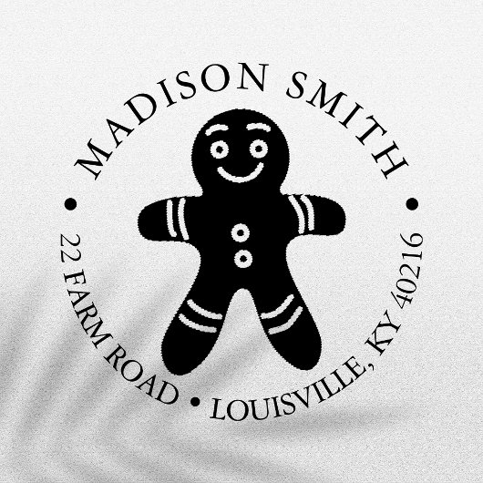 Gingerbread Man Christmas Rücksendeadresse Permastempel