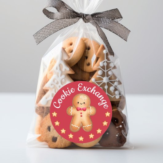 Gingerbread Man Christmas Runder Aufkleber