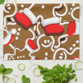 Gingerbread Man Christmas Santa Claus Geschirrtuch (Gefaltet)