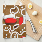 Gingerbread Man Christmas Santa Claus Geschirrtuch (Viertel Falte)