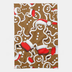 Gingerbread Man Christmas Santa Claus Geschirrtuch
