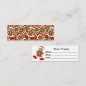 Gingerbread Man Christmas Santa Claus Mini Visitenkarte (Vorne/Hinten)