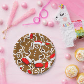 Gingerbread Man Christmas Santa Claus Pappteller (Party)