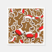 Gingerbread Man Christmas Santa Claus Serviette (Vorderseite)
