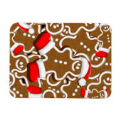Gingerbread Man Christmas Santa Claus Throw Kissen Magnet (Horizontal)