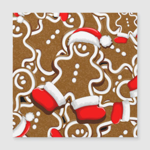 Gingerbread Man Christmas Santa Claus Throw Kissen Magnetkarte