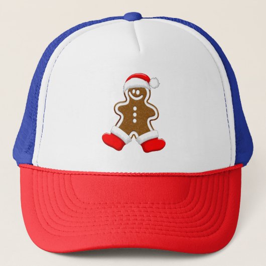 Gingerbread Man Christmas Santa Claus Truckerkappe (Vorderseite)