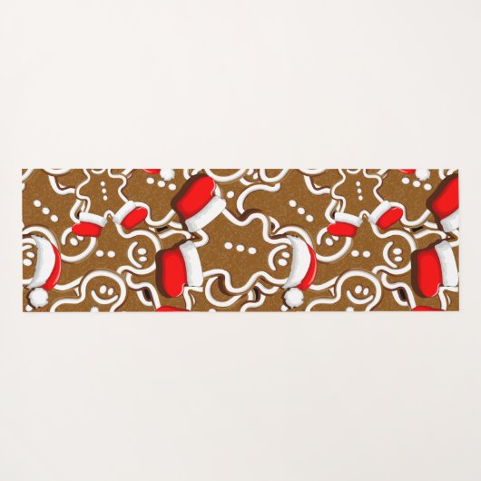 Gingerbread Man Christmas Santa Claus Yogamatte (Rückseite (Horizontal))