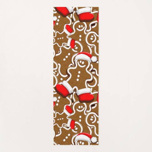 Gingerbread Man Christmas Santa Claus Yogamatte (Vorderseite)