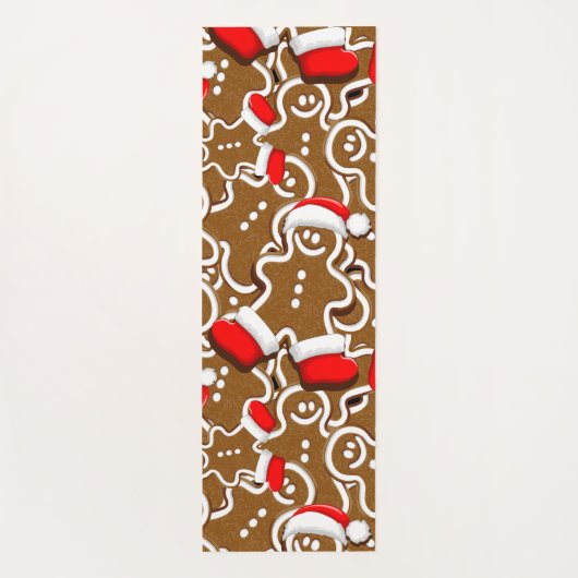 Gingerbread Man Christmas Santa Claus Yogamatte (Rückseite)
