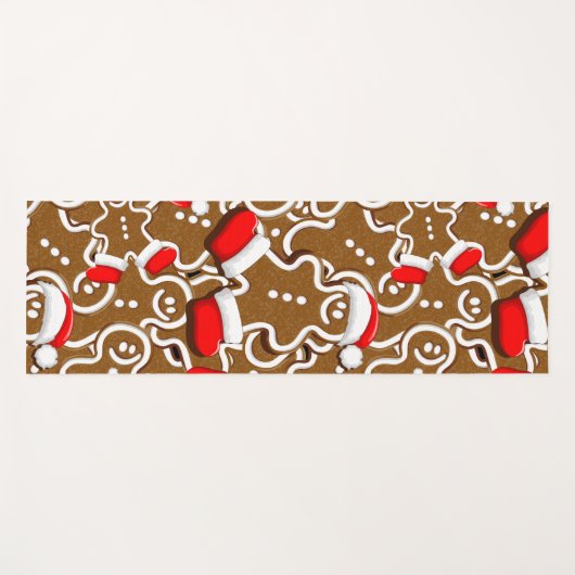 Gingerbread Man Christmas Santa Claus Yogamatte (Vorderseite (Horizontal))