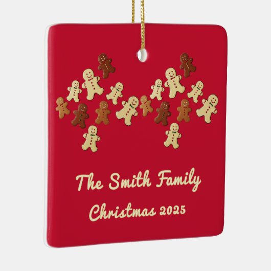 Gingerbread Man Christmas Tree Keramikornament (Rechts)