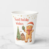 Gingerbread man Christmas Tree Pappbecher (Rückseite)