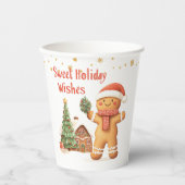 Gingerbread man Christmas Tree Pappbecher (Vorderseite)