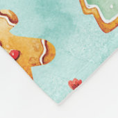 Gingerbread Man Christmas Tree Pattern Fleecedecke (Ecke)