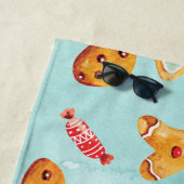 Gingerbread Man Christmas Tree Pattern Strandtuch (Beispiel)