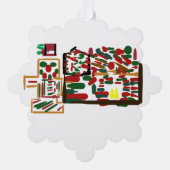 Gingerbread Man Christmassy Ornament Karte (Vorderseite)