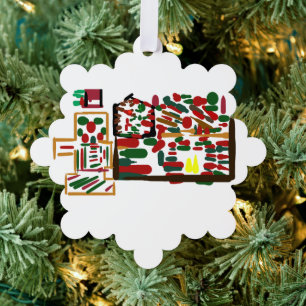 Gingerbread Man Christmassy Ornament Karte