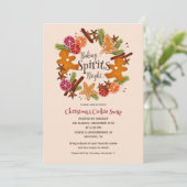 Gingerbread Man Citrus Cookie Swap Party Weihnacht Einladung (Stehend Vorderseite)