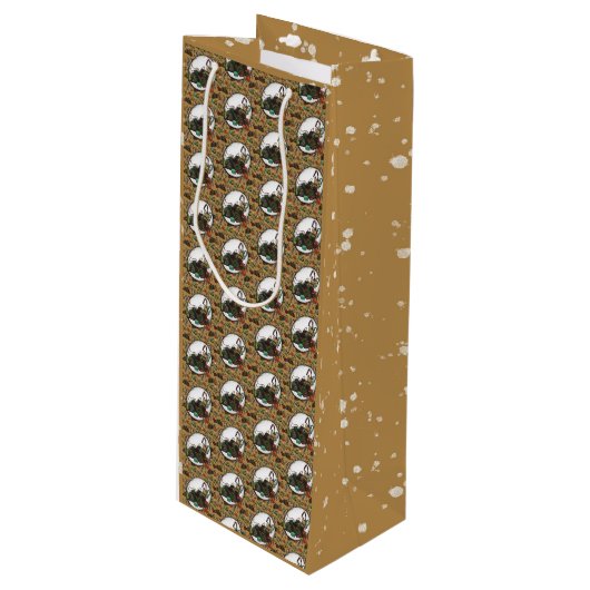 Gingerbread Man- Coco Geschenktüte Für Weinflaschen (Vorderseite Schrägansicht)