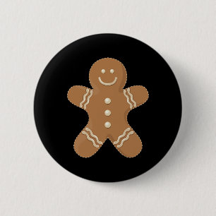 Gingerbread Man Cookie Biscuit Futter Weihnachten Button