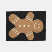 Gingerbread Man Cookie Biscuit Futter Weihnachten Fleecedecke (Vorderseite (Horizontal))
