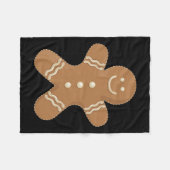 Gingerbread Man Cookie Biscuit Futter Weihnachten Fleecedecke (Vorderseite (Horizontal))