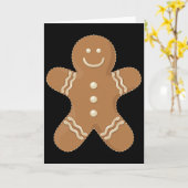 Gingerbread Man Cookie Biscuit Futter Weihnachten Karte (Gelbe Blume)