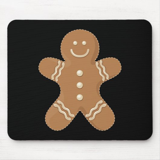 Gingerbread Man Cookie Biscuit Futter Weihnachten Mousepad (Vorne)