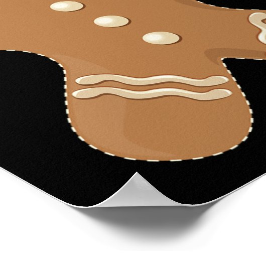 Gingerbread Man Cookie Biscuit Futter Weihnachten Poster (Ecke)