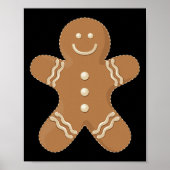 Gingerbread Man Cookie Biscuit Futter Weihnachten Poster (Vorne)