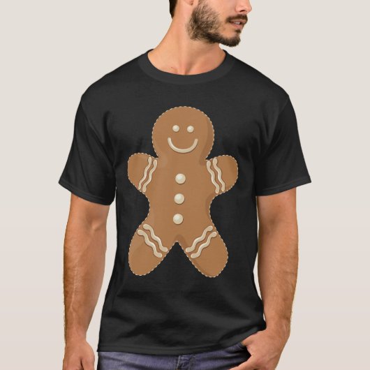 Gingerbread Man Cookie Biscuit Futter Weihnachten T-Shirt (Vorderseite)