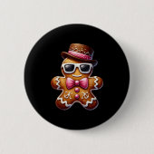 Gingerbread Man Cookie Christmas Nk Coquette Xmas Button (Vorderseite)