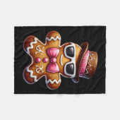 Gingerbread Man Cookie Christmas Nk Coquette Xmas Fleecedecke (Vorderseite (Horizontal))
