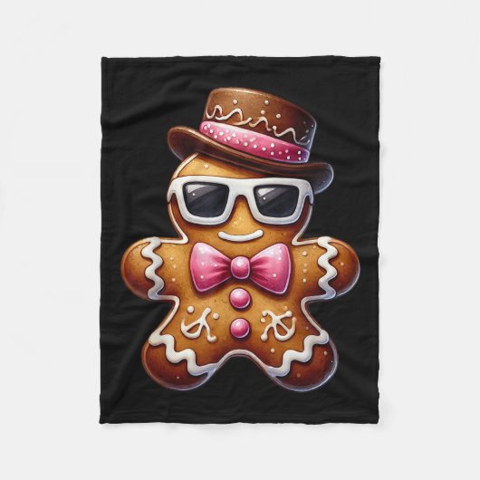 Gingerbread Man Cookie Christmas Nk Coquette Xmas Fleecedecke (Vorderseite)