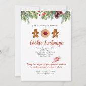 Gingerbread man Cookie Exchange Party Einladung (Vorderseite)