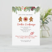 Gingerbread man Cookie Exchange Party Einladung (Stehend Vorderseite)