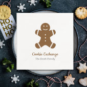 Gingerbread Man Cookie Exchange Serviette