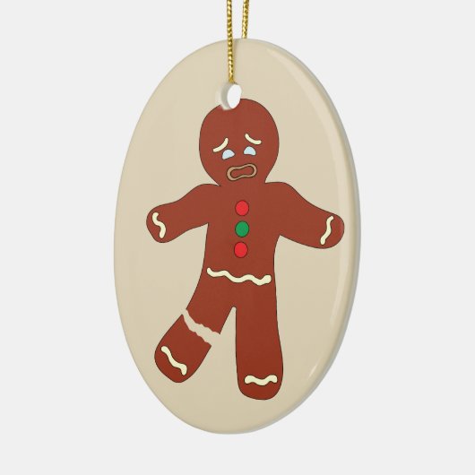 Gingerbread Man Cookie Funny Christmas Ornament (Links)