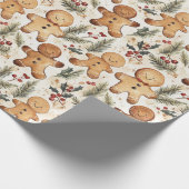 Gingerbread Man Cookie Geschenkpapier (Ecke)