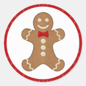 Gingerbread Man Cookie Holiday Stickers (Vorderseite)