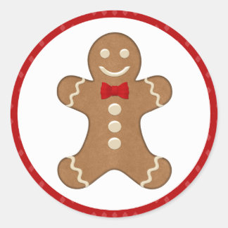 Gingerbread Man Cookie Holiday Stickers